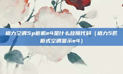 格力空调5p柜机e4是什么故障代码（格力5匹柜式空调显示e4）