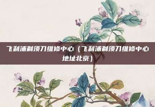 飞利浦剃须刀维修中心（飞利浦剃须刀维修中心地址北京）