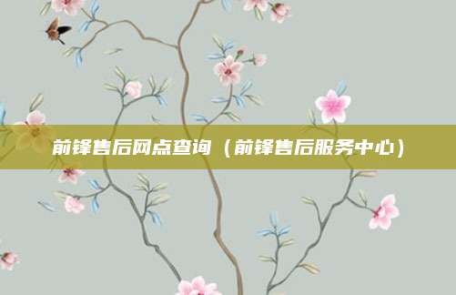 前锋售后网点查询（前锋售后服务中心）