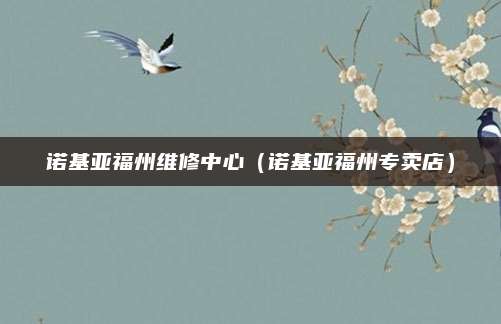 诺基亚福州维修中心（诺基亚福州专卖店）