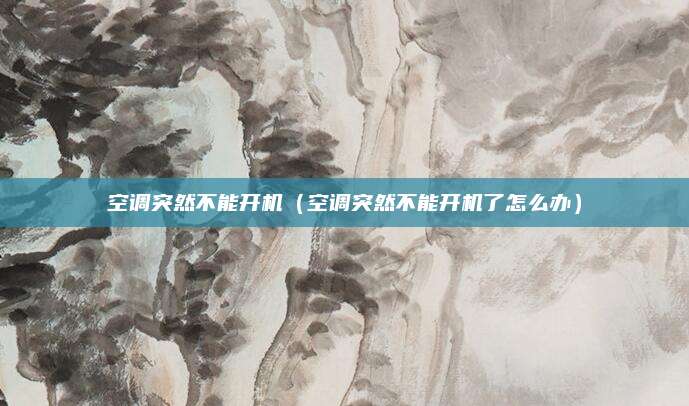 空调突然不能开机（空调突然不能开机了怎么办）