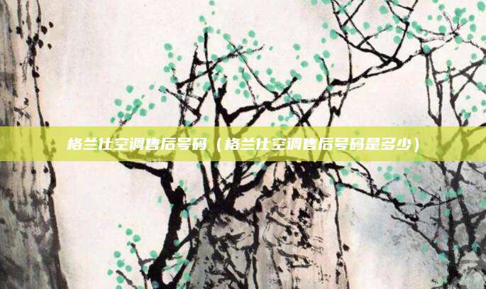 格兰仕空调售后号码(格兰仕空调售后号码是多少)