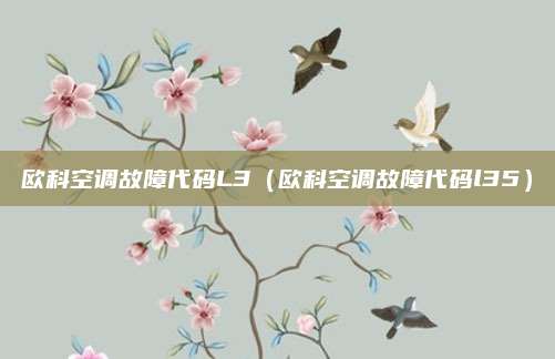 欧科空调故障代码L3(欧科空调故障代码l35)