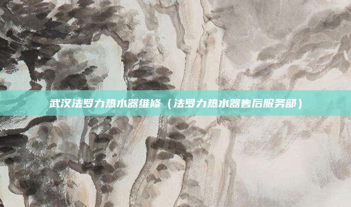 武汉法罗力热水器维修（法罗力热水器售后服务部）