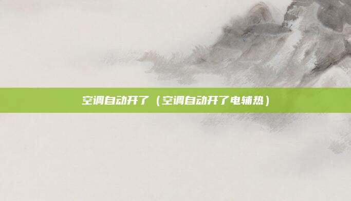 空调自动开了(空调自动开了电辅热)