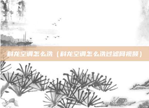 科龙空调怎么洗（科龙空调怎么洗过滤网视频）