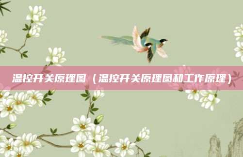 温控开关原理图（温控开关原理图和工作原理）
