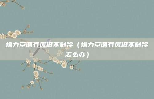 格力空调有风但不制冷(格力空调有风但不制冷怎么办)