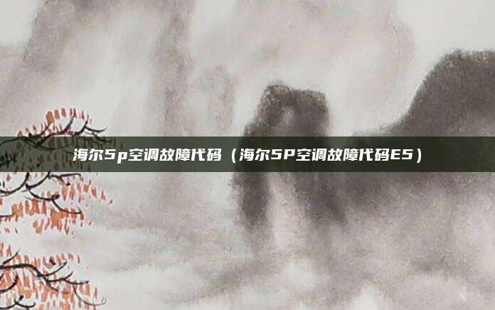 海尔5p空调故障代码（海尔5P空调故障代码E5）