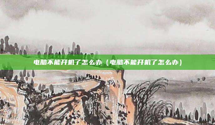电脑不能开机了怎么办(电脑不能开机了怎么办)