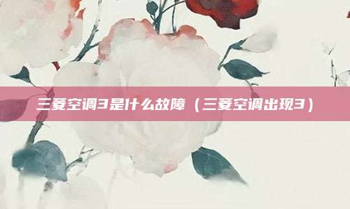 三菱空调3是什么故障（三菱空调出现3）
