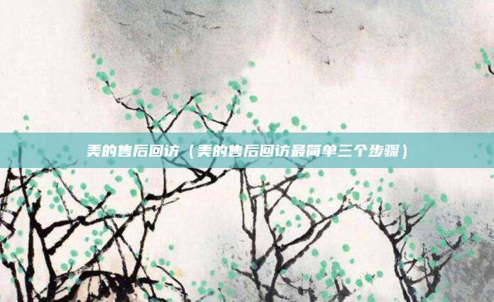 美的售后回访（美的售后回访最简单三个步骤）