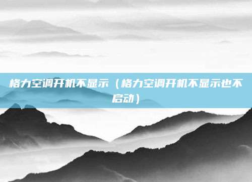 格力空调开机不显示（格力空调开机不显示也不启动）