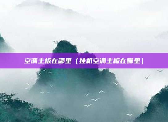 空调主板在哪里(挂机空调主板在哪里)