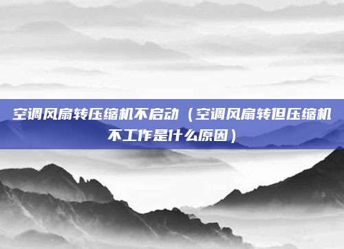 空调风扇转压缩机不启动（空调风扇转但压缩机不工作是什么原因）