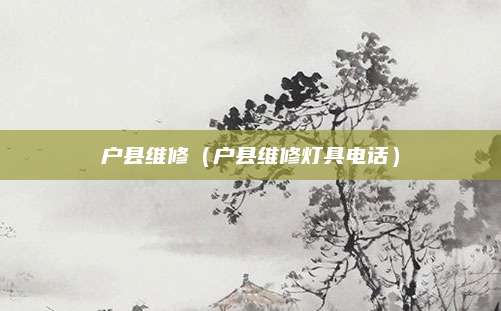 户县维修（户县维修灯具电话）