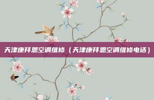 天津康拜恩空调维修（天津康拜恩空调维修电话）