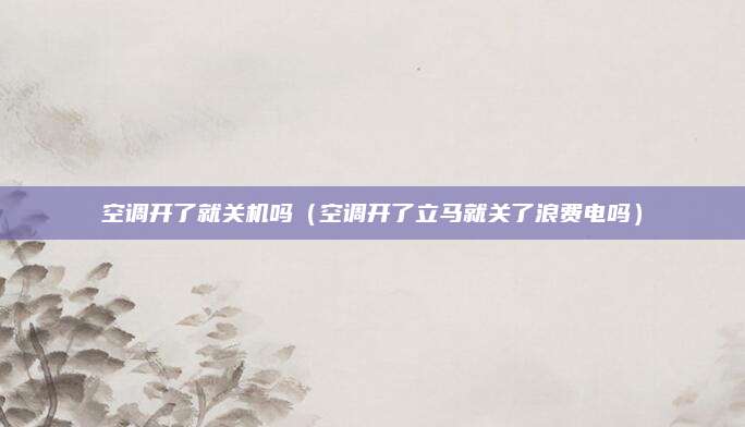 空调开了就关机吗(空调开了立马就关了浪费电吗)