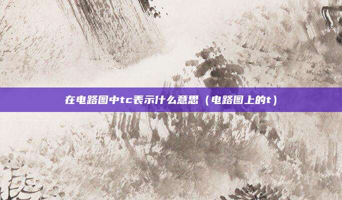 在电路图中tc表示什么意思（电路图上的t）