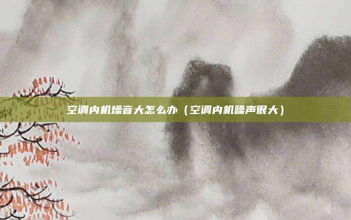 空调内机燥音大怎么办(空调内机噪声很大)