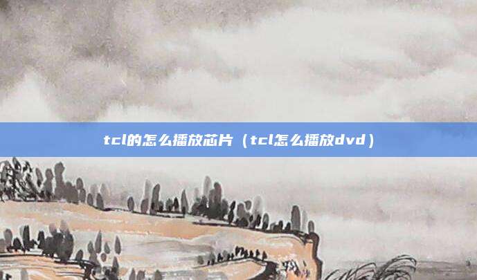 tcl的怎么播放芯片(tcl怎么播放dvd)