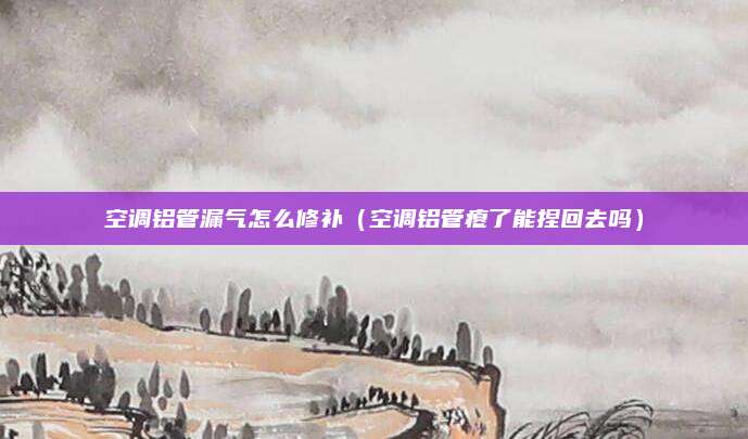 空调铝管漏气怎么修补（空调铝管瘪了能捏回去吗）