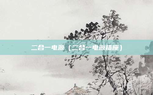 二合一电源（二合一电源插座）