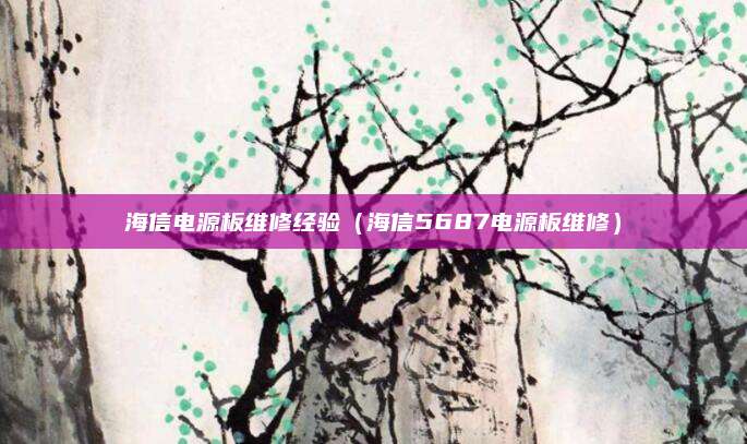 海信电源板维修经验（海信5687电源板维修）