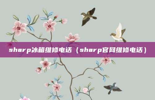 sharp冰箱维修电话（sharp官网维修电话）