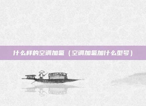 什么样的空调加氟（空调加氟加什么型号）