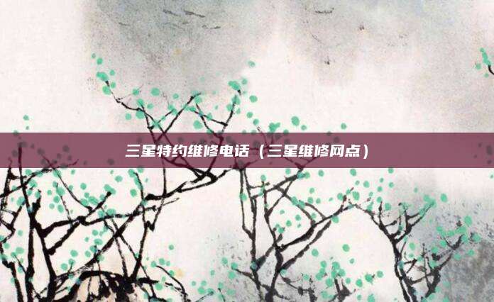 三星特约维修电话(三星维修网点)