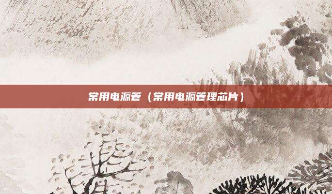 常用电源管(常用电源管理芯片)