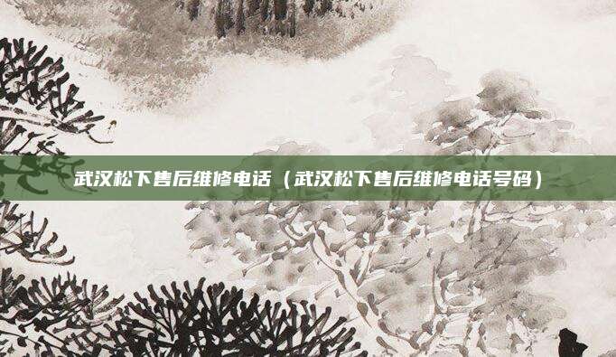 武汉松下售后维修电话（武汉松下售后维修电话号码）