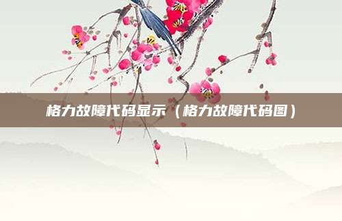 格力故障代码显示（格力故障代码图）