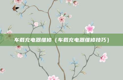 车载充电器维修（车载充电器维修技巧）