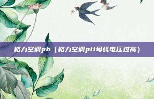 格力空调ph（格力空调pH母线电压过高）
