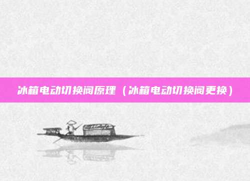 冰箱电动切换阀原理（冰箱电动切换阀更换）