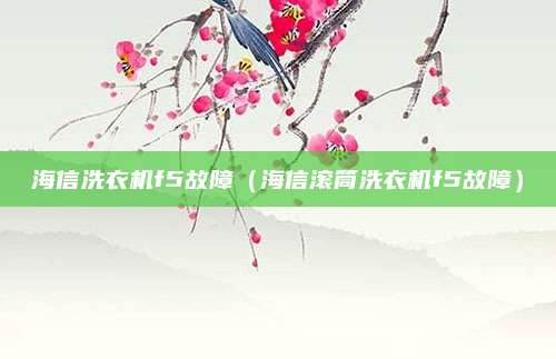 海信洗衣机f5故障(海信滚筒洗衣机f5故障)