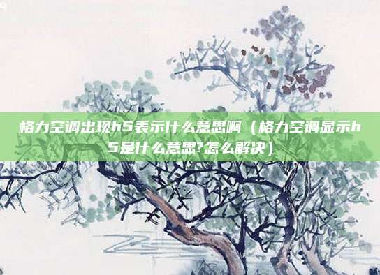 格力空调出现h5表示什么意思啊(格力空调显示h5是什么意思?怎么解决)