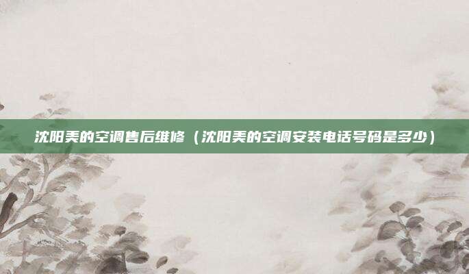 沈阳美的空调售后维修(沈阳美的空调安装电话号码是多少)