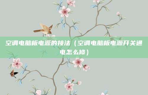 空调电脑板电源的接法(空调电脑板电源开关通电怎么修)