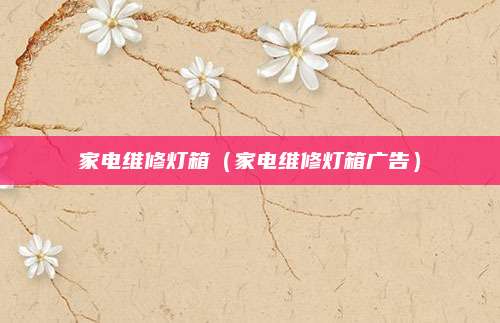 家电维修灯箱(家电维修灯箱广告)