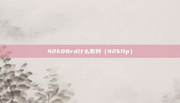 42k08rd什么系列(42k11p)