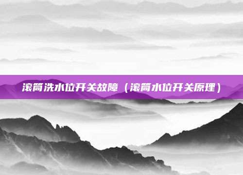 滚筒洗水位开关故障（滚筒水位开关原理）
