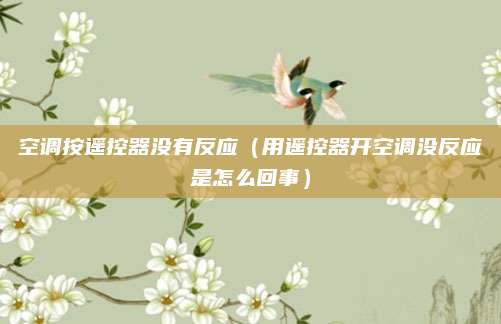 空调按遥控器没有反应(用遥控器开空调没反应是怎么回事)