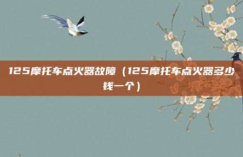 125摩托车点火器故障(125摩托车点火器多少钱一个)