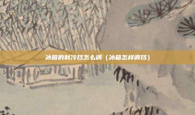 冰箱的制冷挡怎么调（冰箱怎样调挡）