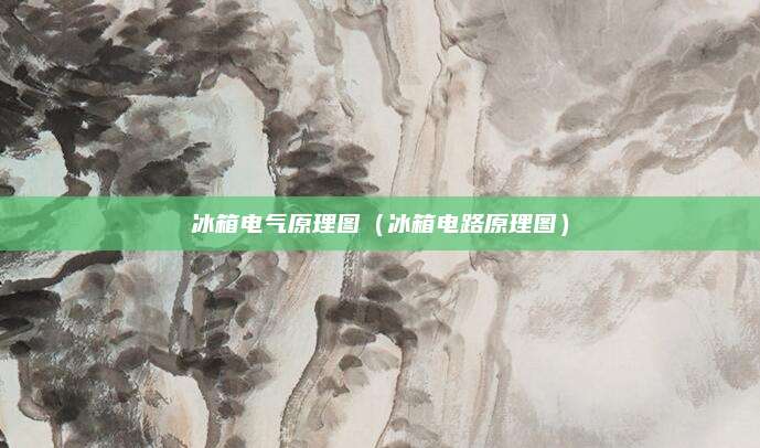 冰箱电气原理图(冰箱电路原理图)