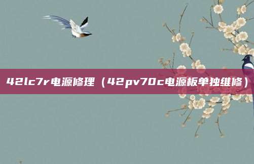 42lc7r电源修理(42pv70c电源板单独维修)