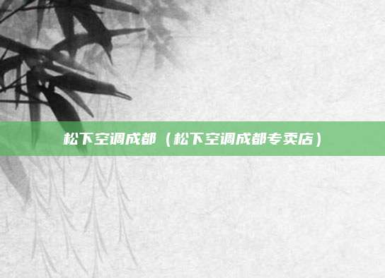 松下空调成都（松下空调成都专卖店）